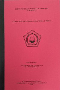 Image of BUKTI FISIK KARYA INVOATIF KATEGORI SEDERHANA : KARYA SENI RAGAM HIAS PADA MEDIA TAMENG